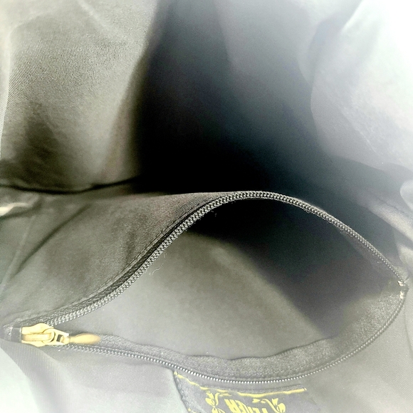 Floral Embroidered Black Satchel - Picture 6 of 7